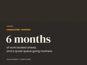 Regional landscaping case study: six months of work booked ahead