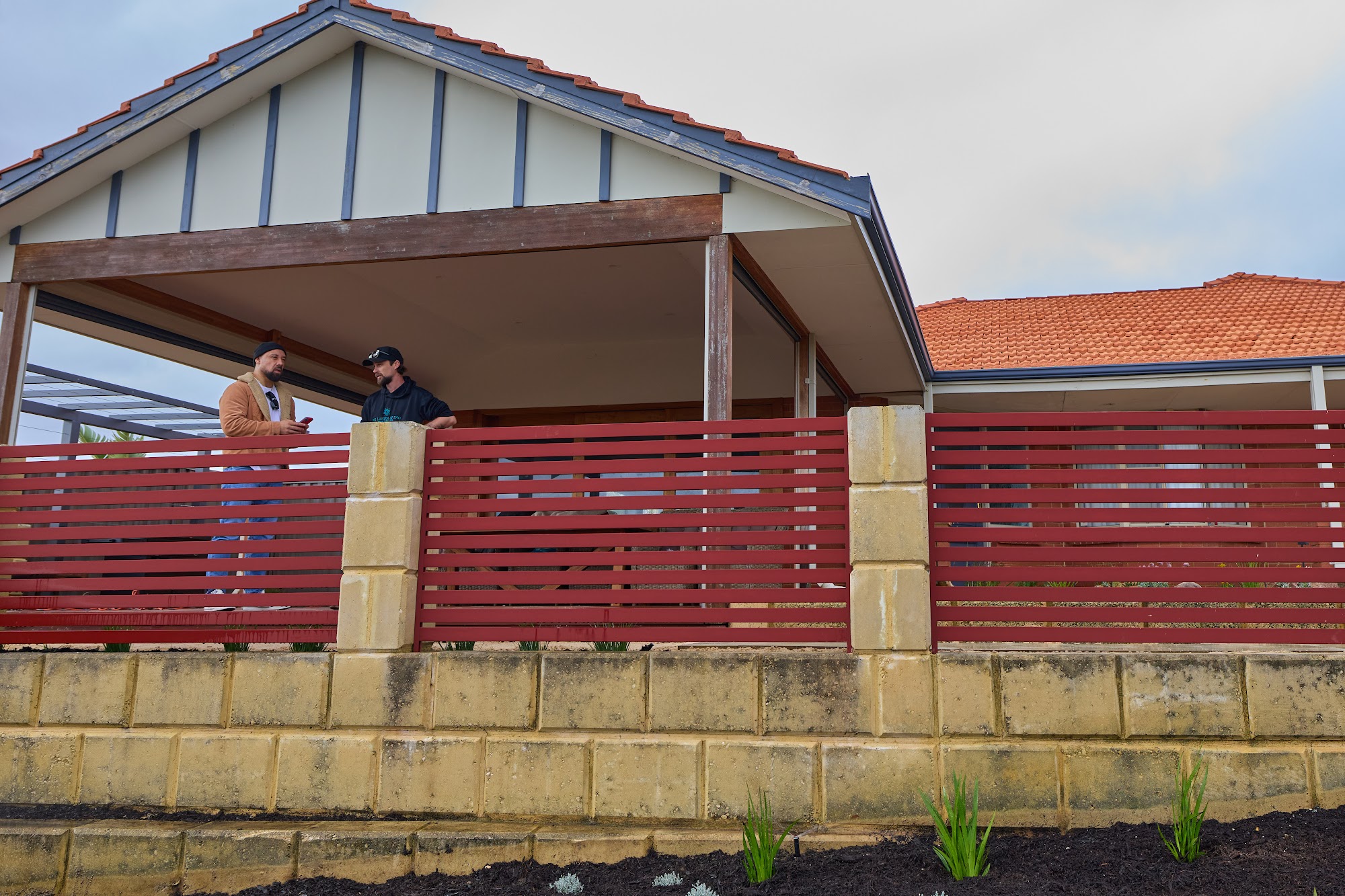 Elevated deck and screening by RH Landscaping